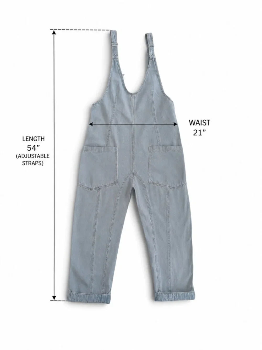 Free People Light Gray Denim Jumpsuit